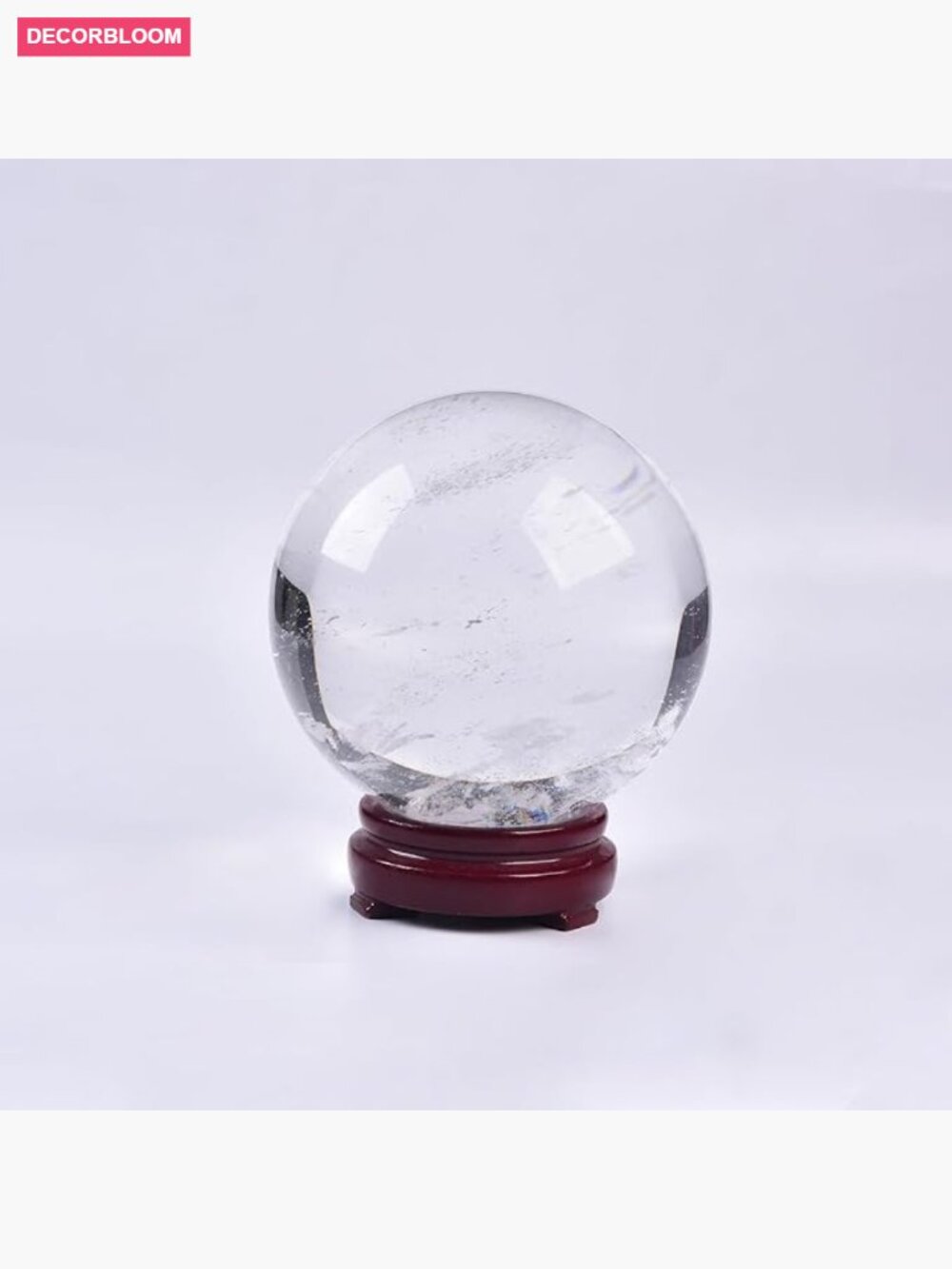 Large White Quartz Sphere Ball with Stand Decorative Crystal Healing Meditation